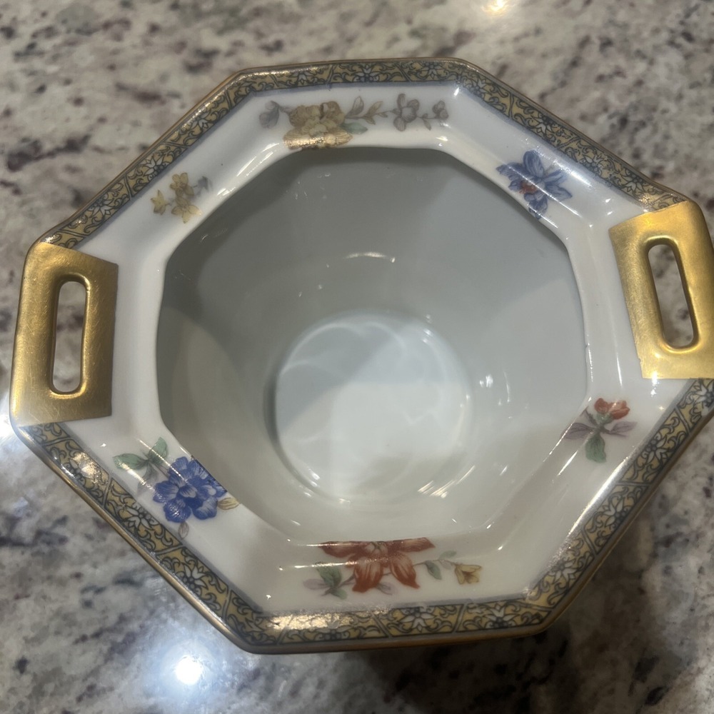 Haviland Limoges Coromandel Sugar Bowl Lid Coffee Tea Handle Covered Gold Floral - Picture 3 of 12